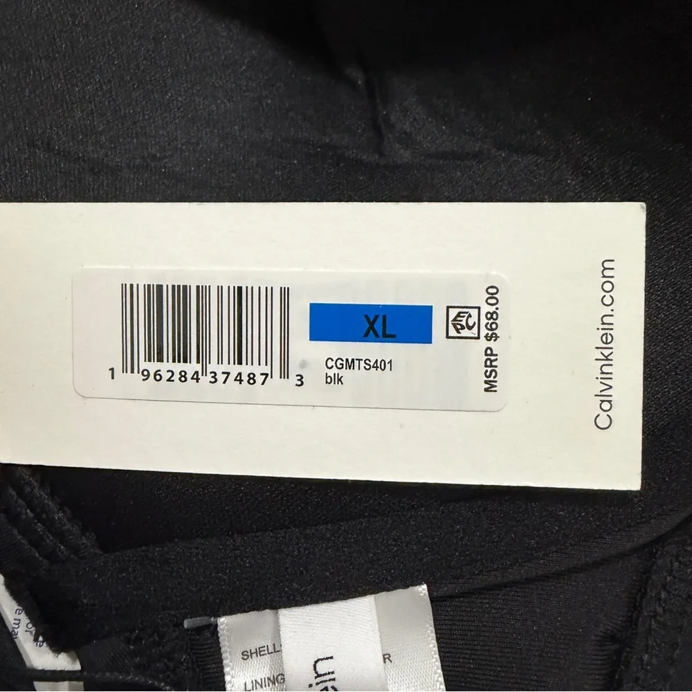 NEW Calvin Klein Black Underwire Bikini Top Convertible Straps‎ XL